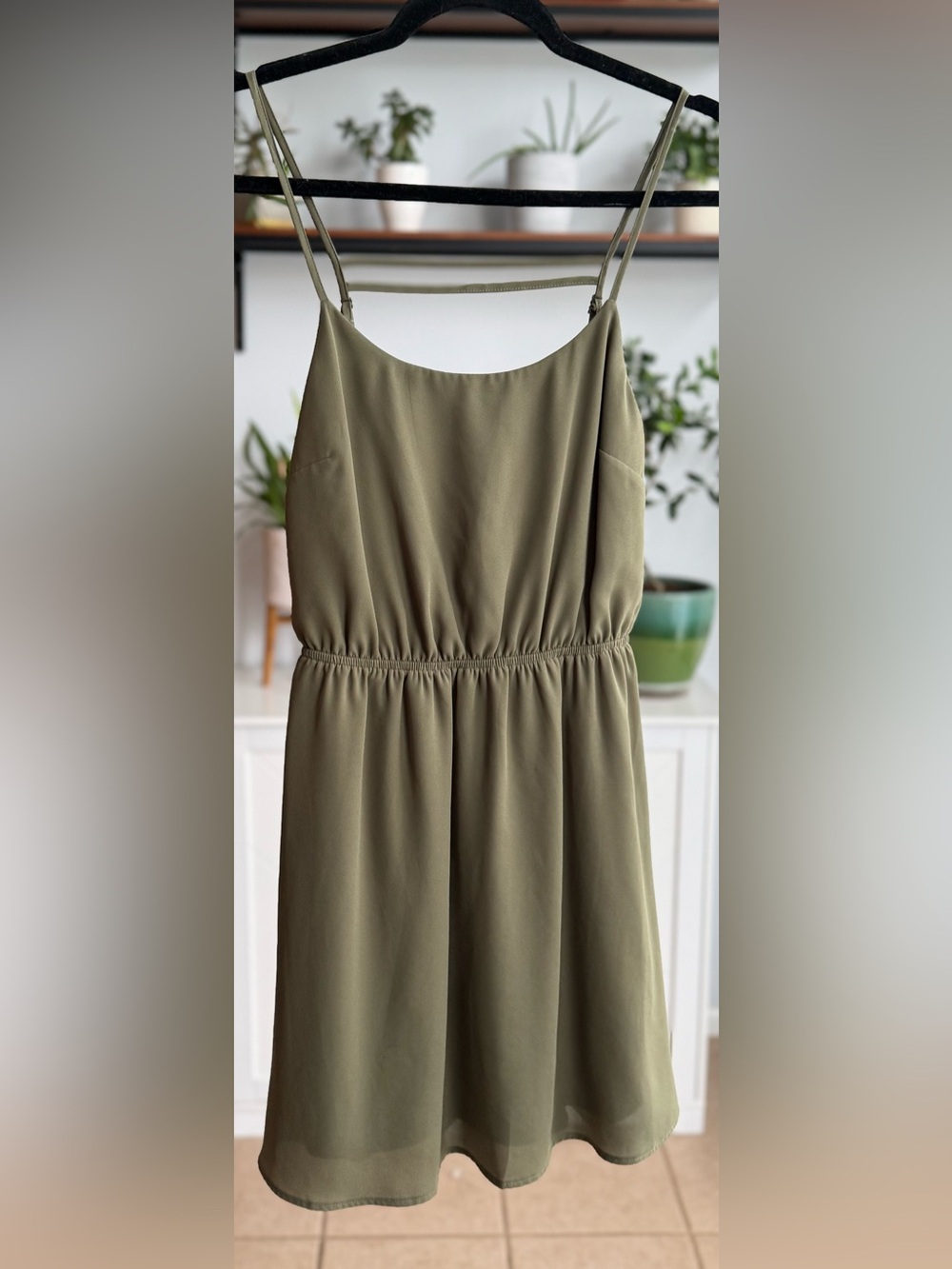 Khaki mini dress, summer, size S